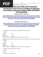 Enhanced Microsoft Office 2013 Illustrated Introductory First Course 1st Edition Beskeen Test Bank Download