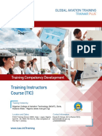 Training Instructors Course Flyer April 25 - 29, 2022