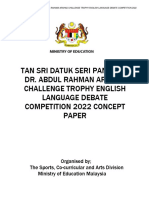 Tan Sri Datuk Seri Panglima Dr. Abdul Rahman Arshad Challenge Trophy English Language Debate Competition 2022 (26.6.22)