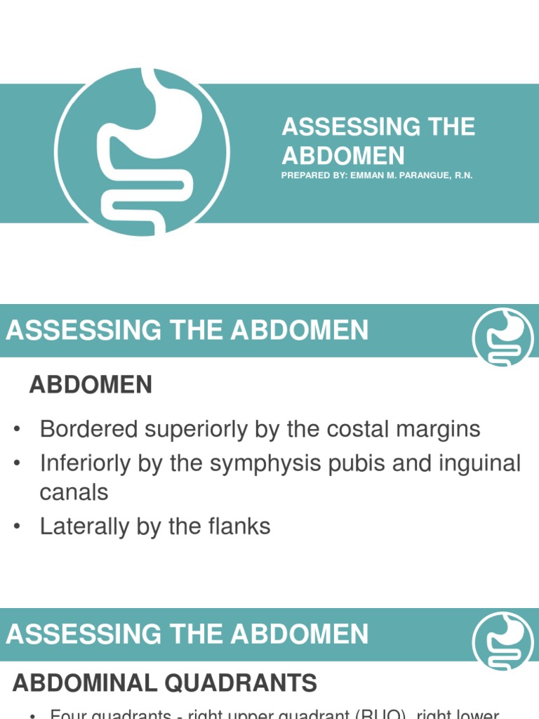 lab assignment assessing the abdomen