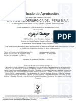 Certificacion Iso 9001 - 2022 - Acero