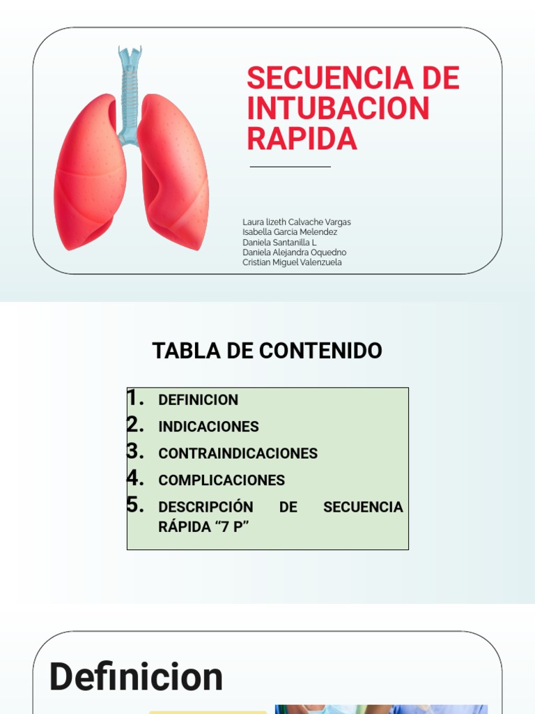 Secu Intuba Rápida | PDF | Medicina CLINICA | Medicina