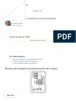 Diagrama de Fusibles Honda Accord en Español