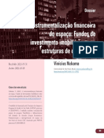 A Instrumentalizacao Financeira Do Espac