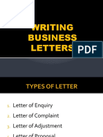 Letter of Complaint and Letter of Adjustment