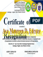 Certificate of Recognition