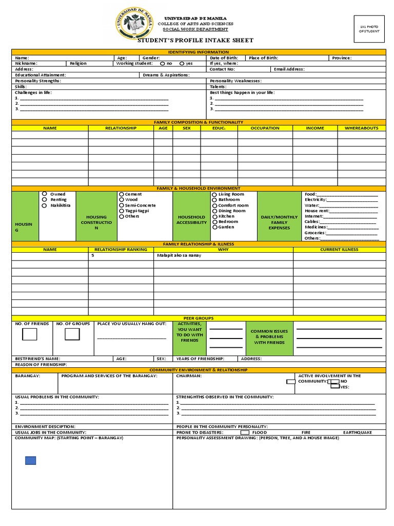 PROJECT - INTAKE FORM | PDF