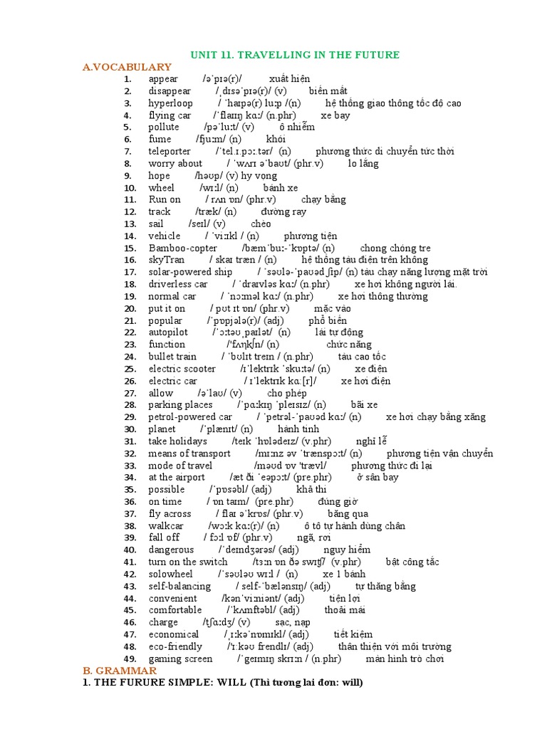 English 7 - Unit 11 | PDF