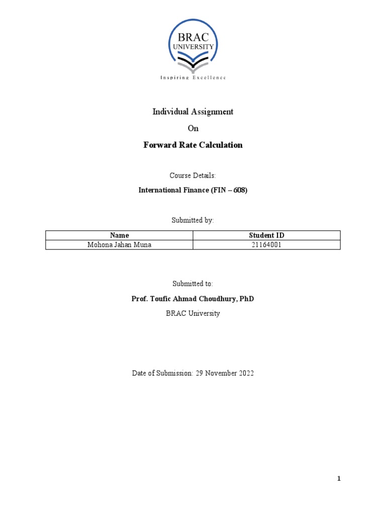 Assignment Front Page Format | PDF