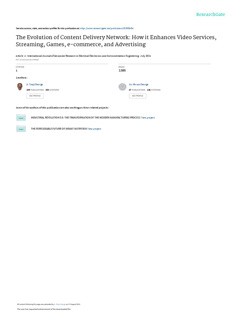 The Evolution of Content Delivery Network | PDF | Business