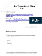 Essentials of Economics 3rd Edition Brue Test Bank Download