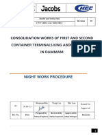 Night Work Procedure