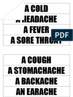 Health Problems Wordcards 1