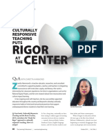 Culturally Responsive Teaching Puts Rigor at The Center