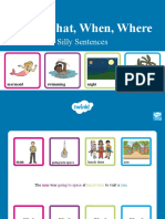 50 Who What When Where Silly Sentences Powerpoint - Ver - 2