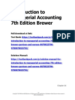 Introduction To Managerial Accounting 7th Edition Brewer Test Bank 1