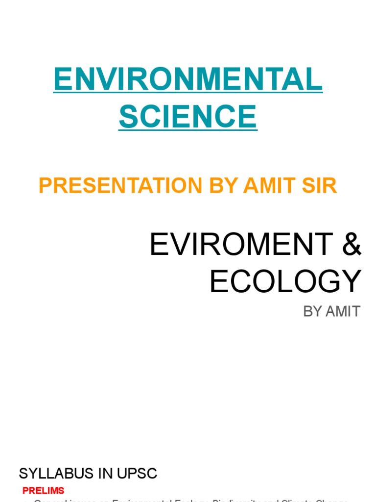Environmental Science Presentation by Amit Gaur Compressed | PDF