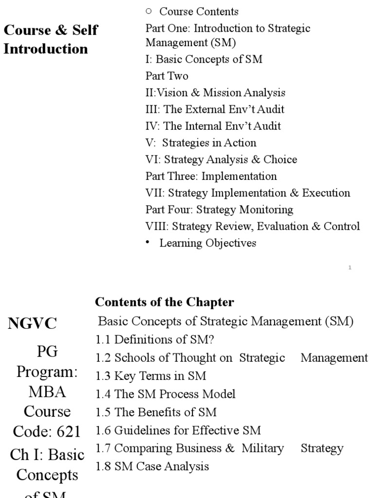CHAPTER 1 Edited Class | PDF | Strategic Management | Strategic Planning