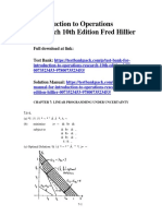 Introduction To Operations Research 10th Edition Fred Hillier Solutions Manual 1