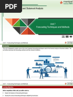 FRSA - Unit 7 - Forecasting Techniques and Methods