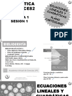 CE82 2023 1B SEM1 SESION 1.1 ECUACIONES Y PLANO CARTESIANO - Al