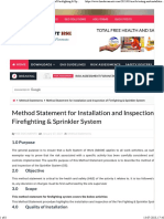 Method Statement - Fire Fighting