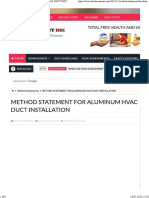 Method Statement - HVAC Duct