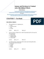 Ethical Dilemmas and Decisions in Criminal Justice 8th Edition Pollock Test Bank Download