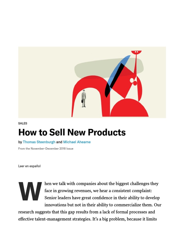 How To Sell New Products PDF