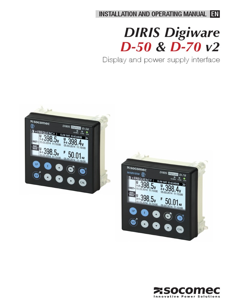 DIRIS Digiware D-50 & D-70 Manual | PDF | Ip Address | Computer Security