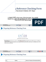 Preparing Reference Checking Form