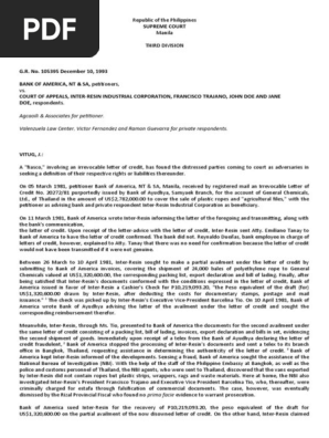Bank of America v Cir
