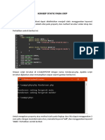 Konsep Static Di OOP