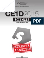 Evaluation Certificative - CE1D - Sciences - 2015 - Dossier Enseignant Et Guide Correction - Annulé (Ressource 12093)