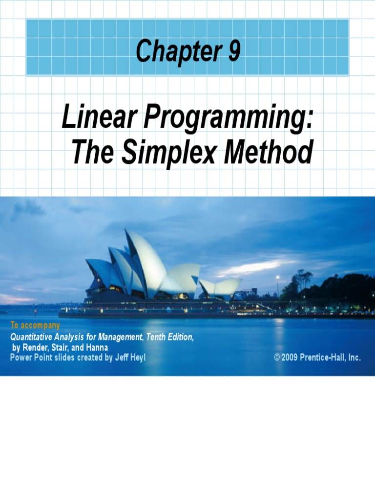 Simplex Slides | PDF | Mathematical Optimization | Numerical Analysis