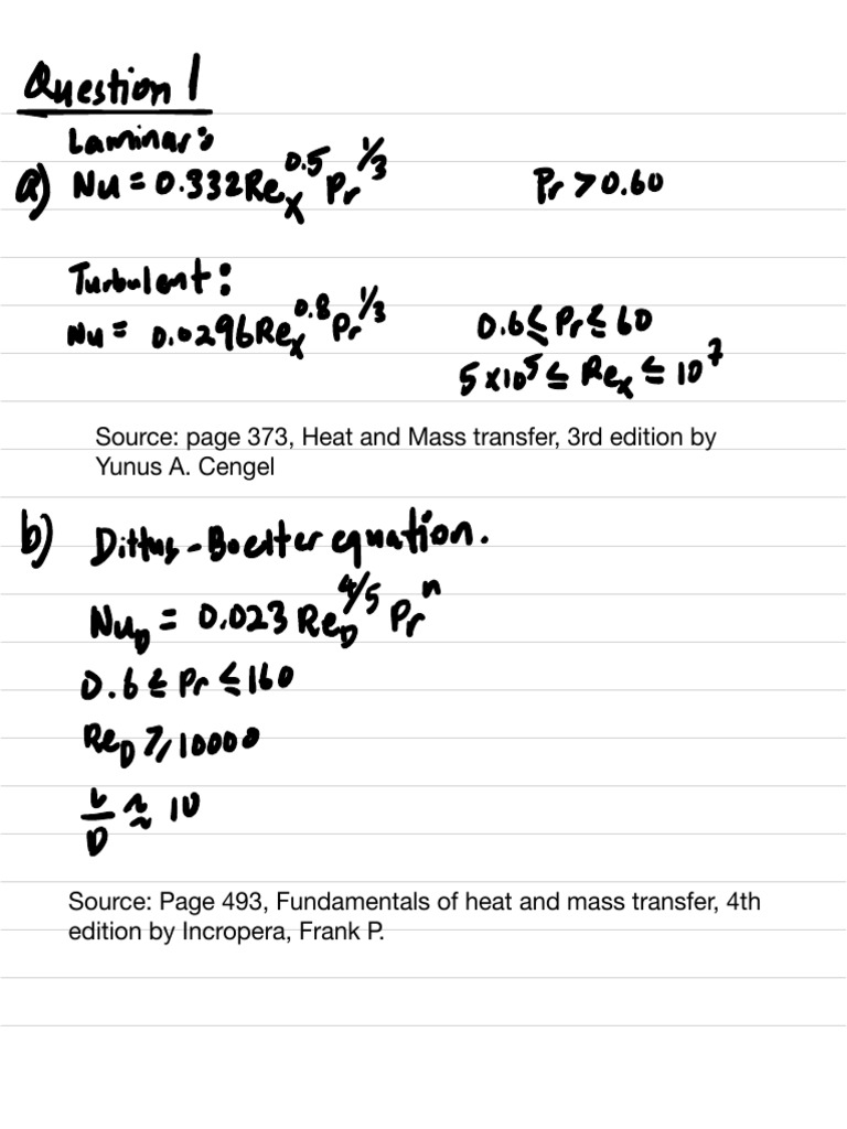Heat and Mass Transfer Formulas | PDF | Classical Mechanics | Process ...
