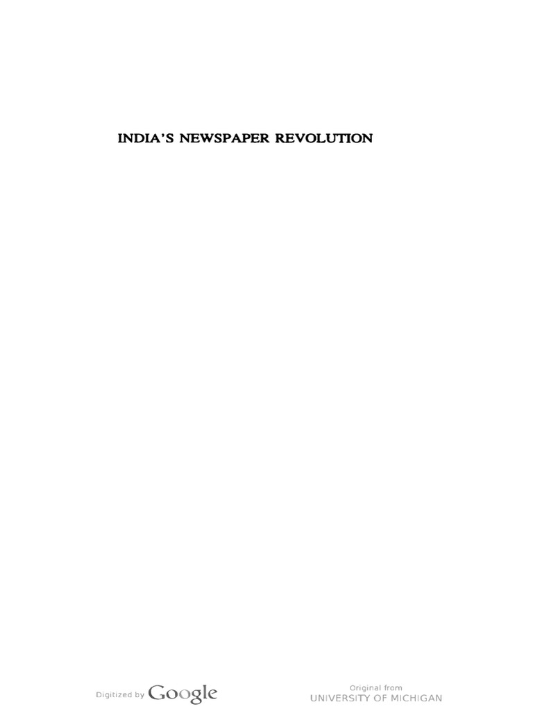 India's Newspaper Revolution PDF