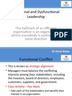 Functional and Dysfunctional Leadership1