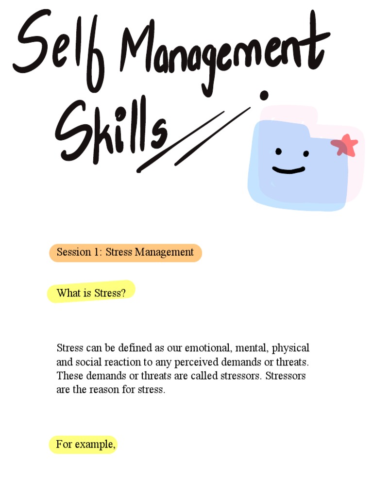 Self Management Skills PDF