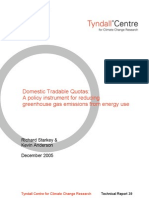 Domestic Tradable Quotas: A Policy Instrument For Reducing Greenhouse Gas Emissions From Energy Use