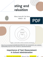 De Vera Mary Irene M Testing Evaluation