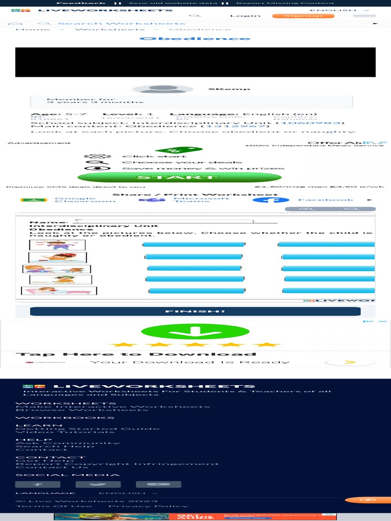 Obedience Activity Live Worksheets | PDF