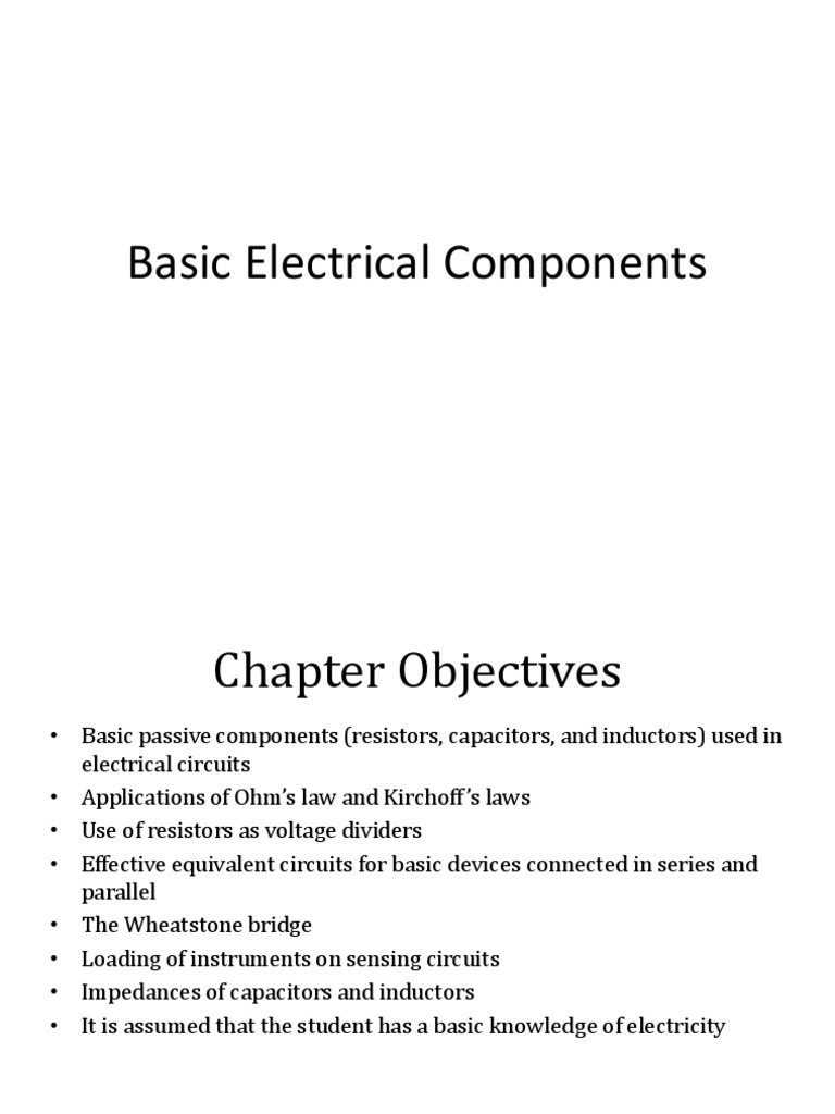 Basic Electrical Components PDF