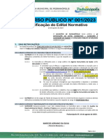 Concurso Público #001/2023: 1 Retificação Do Edital Normativo