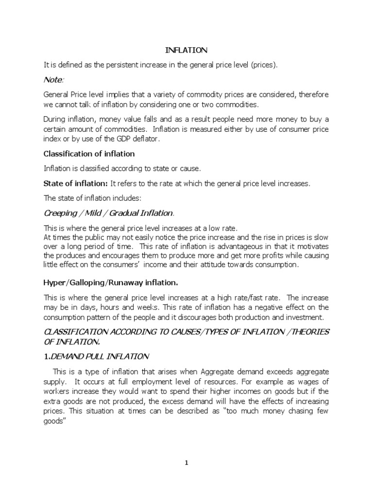 Inflation Economics Overview and Analysis | PDF | Cost Of Living ...