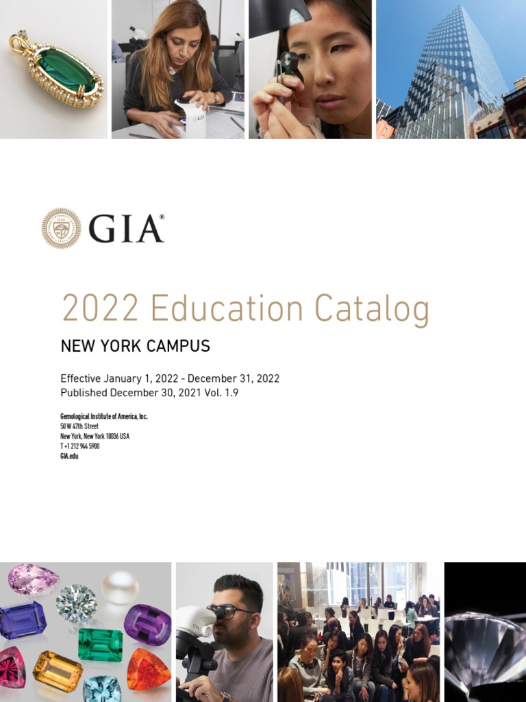 2022 GIA Education Catalog New York 1.9 PDF Gemstone