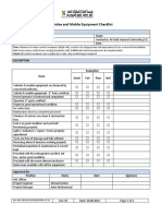 Vehicles and Mobile Equipment Checklist