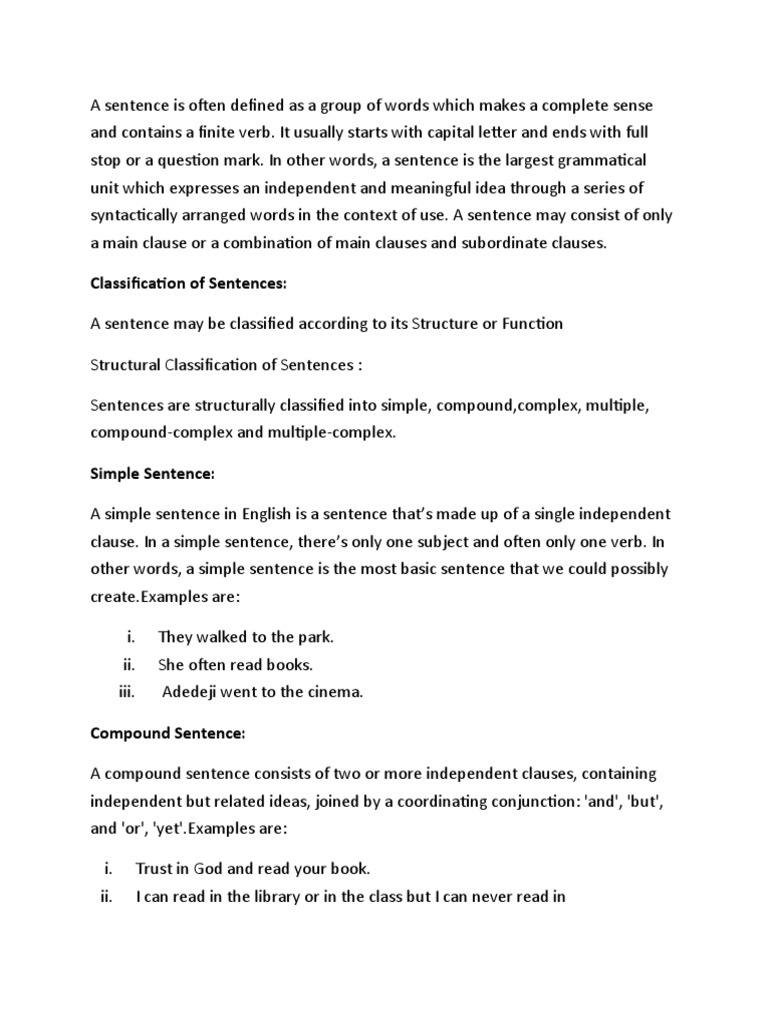 Understanding Sentence Structures | PDF | Sentence (Linguistics) | Question