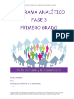 ? MT 1. Programa Analítico - de Lo Humano y Lo Comunitario. 1er. Grado