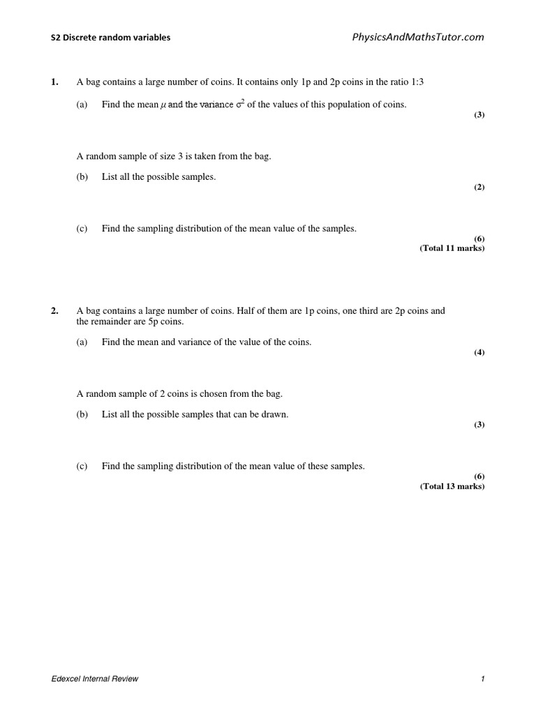 S2 discrete random variables pdf